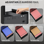 Black Metal Mobile File Cabinet with Lockable Drawers and Wheels for Home Office by Vinsetto