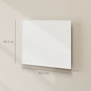 Wall Mounted Smart Electric Heater 520W with Far Infrared Heating for Home Use White