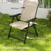 Set of Two Folding Outdoor Chairs Brown and Black Weather-Resistant by Outsunny