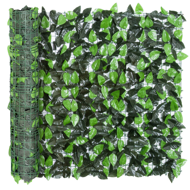 Artificial Leaf Privacy Fence Panel 3M x 1M for Garden or Balcony Decoration Green