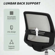 Adjustable Draughtsman Office Chair with Footrest for Tall Desks or Counters Light Grey