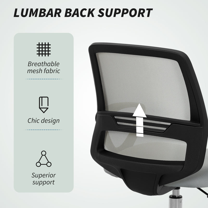 Adjustable Draughtsman Office Chair with Footrest for Tall Desks or Counters Light Grey