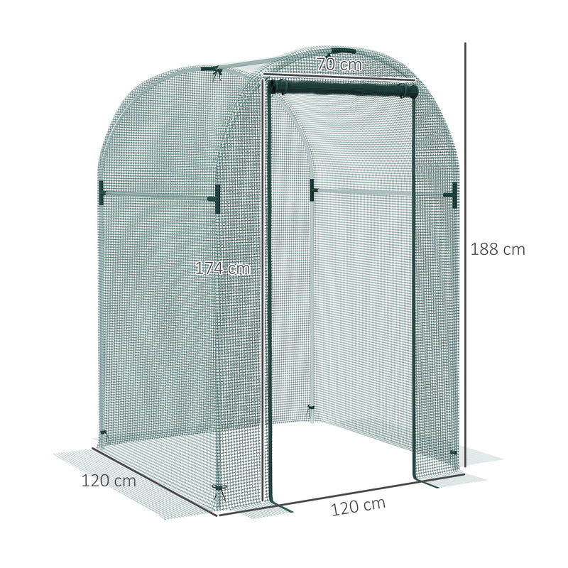 120 x 120cm Mini Polytunnel Greenhouse for Plants and Vegetables by Outsunny