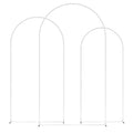 Outsunny Wedding Arch Frame Set, Metal Balloon Arch Stand Set, Balloon Arch Stand Set for Birthday Party, 2.2, 2, 1.8 m White AOSOM