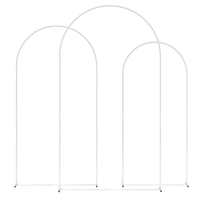 Outsunny Wedding Arch Frame Set, Metal Balloon Arch Stand Set, Balloon Arch Stand Set for Birthday Party, 2.2, 2, 1.8 m White AOSOM