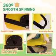 Kids Spinning Sensory Chair with Non Slip Base for Balance and Coordination Training Yellow AOSOM