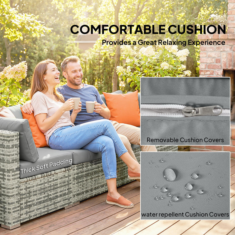 10 Piece Garden Dining Set with Cushions for Flexible Outdoor Seating and Relaxing Grey