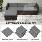 Garden Loveseat Cushion Set for Comfortable Outdoor Seating with Washable Covers Dark Grey Outsunny