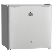 46 Litre Lockable Countertop Fridge Grey Compact Mini Cooler by HOMCOM