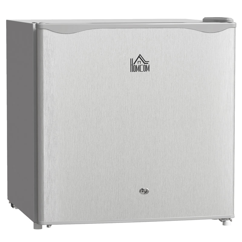 46 Litre Lockable Countertop Fridge Grey Compact Mini Cooler by HOMCOM