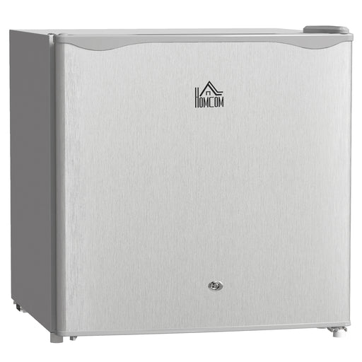 46 Litre Lockable Countertop Fridge Grey Compact Mini Cooler by HOMCOM
