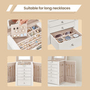 6 Tier Jewellery Box with 5 Drawers Large Capacity Organiser for Accessories by Songmics