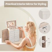 6 Tier Jewellery Box with 5 Drawers Large Capacity Organiser for Accessories by Songmics