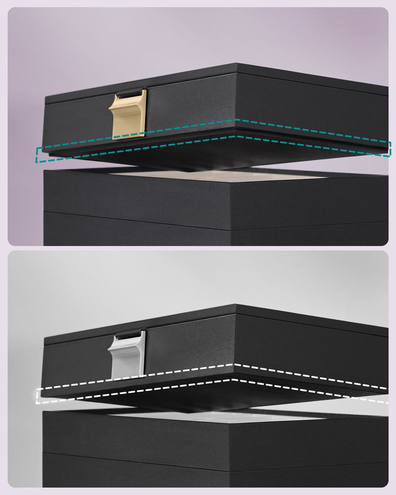 4 Tier Stackable Jewellery Organiser Trays for Accessories and Watches by Songmics