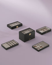 4 Tier Stackable Jewellery Organiser Trays for Accessories and Watches by Songmics