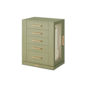 Laurel Green Jewellery Box with 5 Drawers and 360 Degree Rotation by Songmics