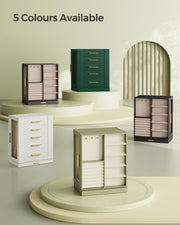 Laurel Green Jewellery Box with 5 Drawers and 360 Degree Rotation by Songmics