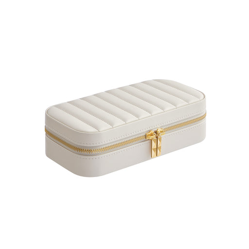 Small Cloud White Jewellery Case Travel Size Organiser with Compartments by Songmics