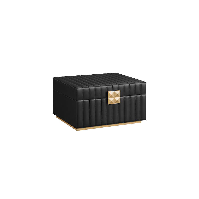 Two Tier Jewellery Box with Mirror and Organiser Compartments for Women by Songmics