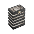 6 Tier Stackable Jewellery Organiser Trays in Ink Black for Dressing Table by Songmics