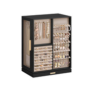 Black Rotating Jewellery Box with 4 Tiers and 360 Degree Swivel Storage by Songmics