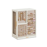 White 360 Degree Rotating Jewellery Box with 7 Drawers for Organised Storage by Songmics