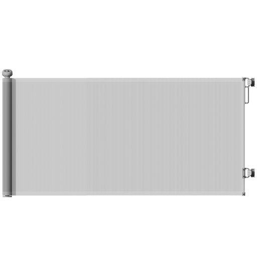 Grey Retractable Dog Stair Gate Extends to 180 cm for Doors Hallways and Stairs