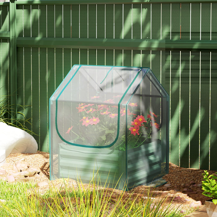 Green 61 x 61cm Garden Planter Bed with Protective Cover by Outsunny