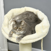 Cat Tree Tower with Sisal Scratching Post and Rest Platforms for Indoor Cats Cream