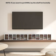 Set of Two Tall CD Storage Shelves for Organised Media Display, High Gloss White