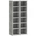 CD and Media Storage Shelves Set of 2 with Adjustable Compartments Grey AOSOM