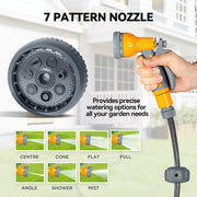 Wall Mounted Retractable Garden Hose Reel 30m With Auto Rewind And Spray Nozzle Orange AOSOM