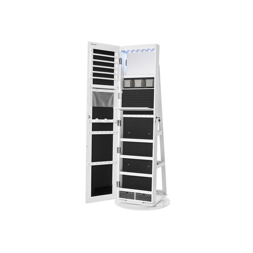 360 Degree Swivel Jewellery Storage Box with Multiple Layers and Compartments by Songmics