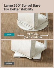 360 Degree Swivel Jewellery Storage Box with Multiple Layers and Compartments by Songmics