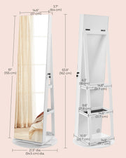 360 Degree Swivel Jewellery Storage Box with Multiple Layers and Compartments by Songmics