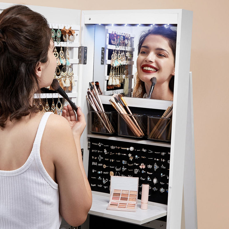 360 Degree Swivel Jewellery Storage Box with Multiple Layers and Compartments by Songmics