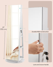 360 Degree Swivel Jewellery Storage Box with Multiple Layers and Compartments by Songmics