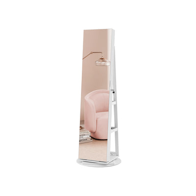 Wall Mounted Jewellery Cabinet with 6 LED Lights and Mirror Storage Organiser by Songmics