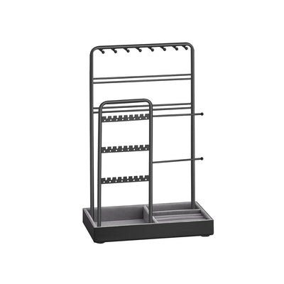 Jewellery Display Stand with Velvet Tray and Sturdy Metal Frame for Dressing Table by Songmics