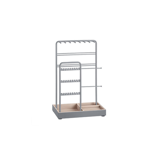 Dove Grey Jewellery Display Stand with Metal Frame for Organising Accessories by Songmics
