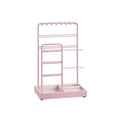 Jelly Pink Jewellery Display Stand with Durable Metal Frame for Organising Accessories by Songmics