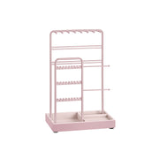 Jelly Pink Jewellery Display Stand with Durable Metal Frame for Organising Accessories by Songmics