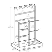Metal Frame Jewellery Organiser Stand for Display and Storage on Dressing Table by Songmics
