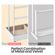 Metal Frame Jewellery Organiser Stand for Display and Storage on Dressing Table by Songmics