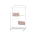 White Jewellery Stand with 6 Hanging Rods for Necklaces and Earrings by Songmics