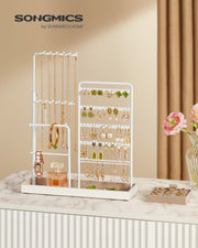 Jewellery Organiser with Adjustable Stand and Metal Frame for Dressing Table by Songmics