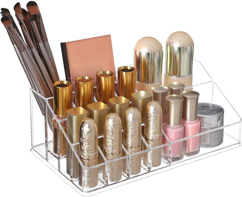 Stackable Clear Makeup Organiser with Drawers for Cosmetics and Skincare by Songmics
