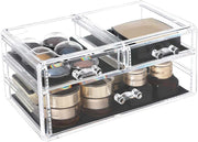 Stackable Clear Makeup Organiser with Drawers for Cosmetics and Skincare by Songmics