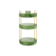 Pale Green 3 Tier Rotating Makeup Organiser for Cosmetics and Skincare by Songmics