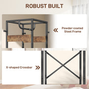 Brown Black Clothes Rack with Shelves and Hanging Rail for Storage by HOMCOM